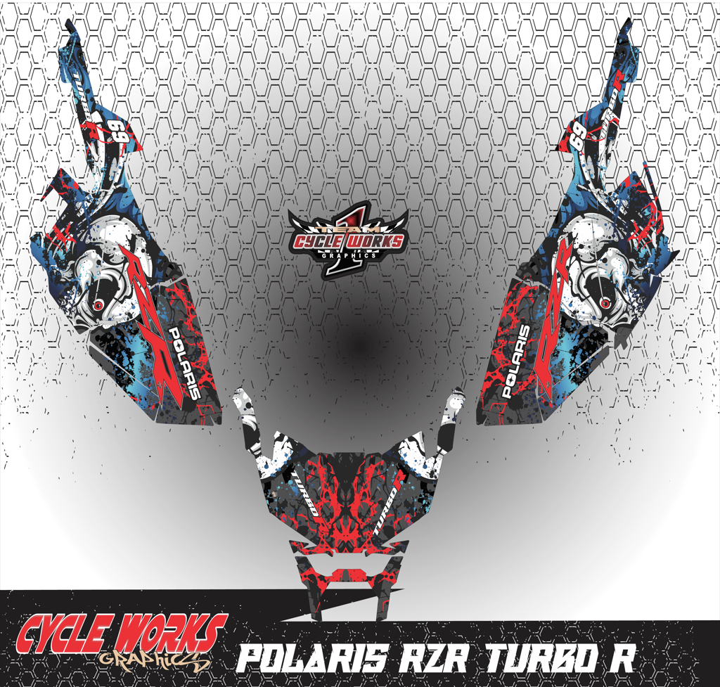 POLARIS RZR PRO XP + PRO R + TURBO R 4 2020-2024 Custom Graphics Decal ...