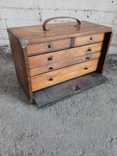 Set Of Wooden Engineering Drawers  Storage  Tools Collectable