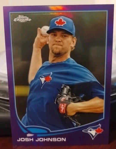 JOSH JOHNSON 2013 Topps Chrome Retail Purple Refractor parallel #77 Blue Jays