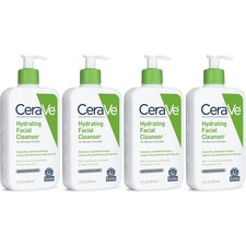 4 Pack Cerave Hydrating Facial Cleanser 12 Ounce Each