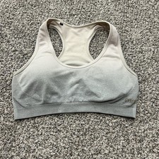 Gymshark Racerback Sports Bra Women's Size M Grey Workout Lifting Lounge