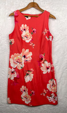 ALYX Floral Sheath Dress Womens 14 Orange Sleeveless Zip Back Spring Summer