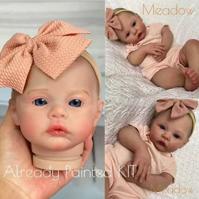 Bebe Reborn Meadow Set - handbemalte 3D Hautadern mit Stoffkörper und Gliedmaßen