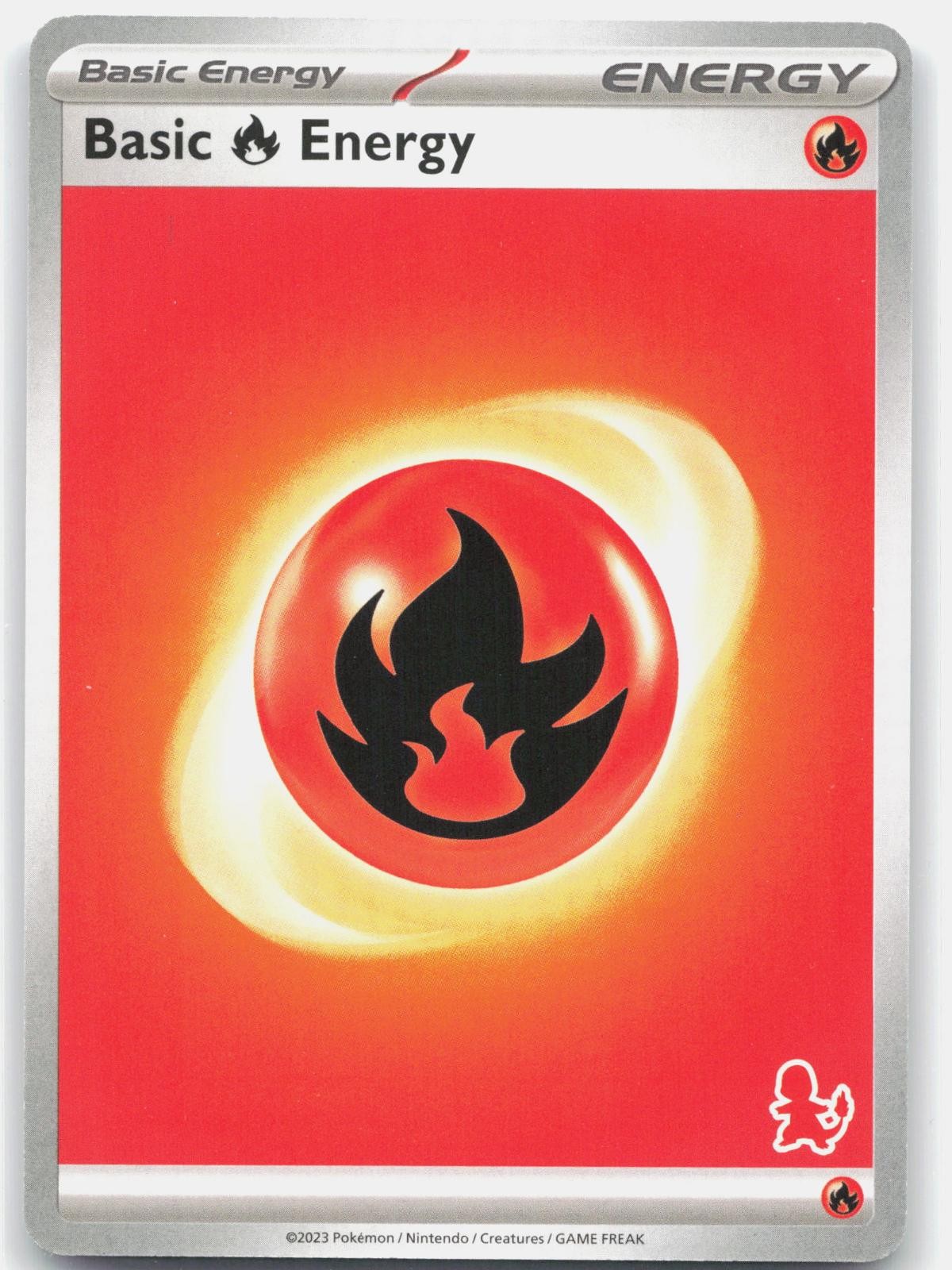 Basic Fire Energy (Charmander Stamp) My First Battle Pokemon Lightly Played