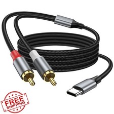KAYQINHO USB C to RCA Audio Cable 3.3ft Type C 2 Male Y Splitter