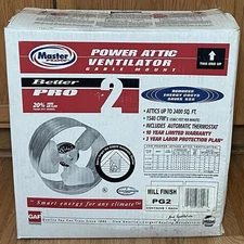 NEW Master Flow Vents 1540 CFM Power Attic Ventilator Gable Mount Vent PG2