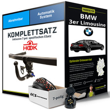 Für BMW 3er Limousine Typ E90 Anhängerkupplung abnehmbar +eSatz 7pol 05-12 Kit