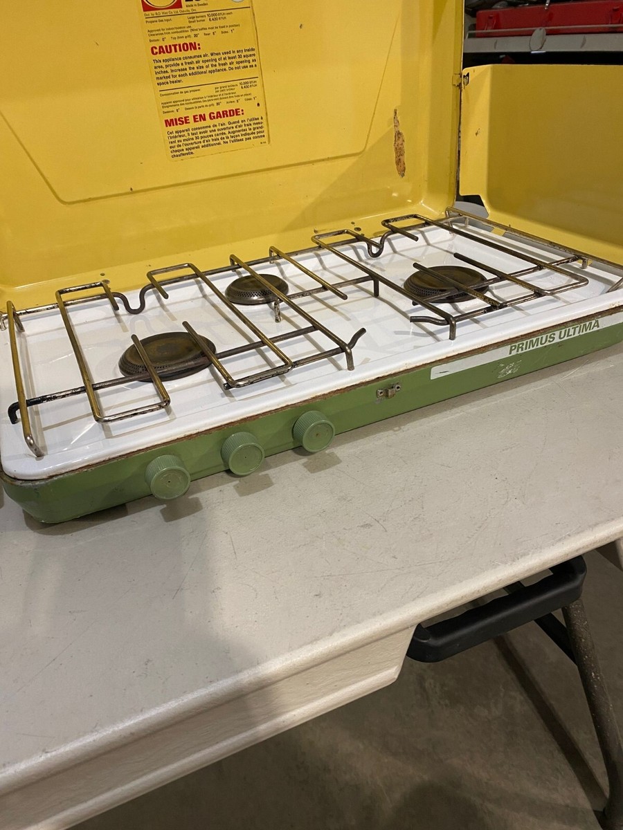 Primus Ultima Model 2399 3 Burner Camping Stove -- TESTED WORKING