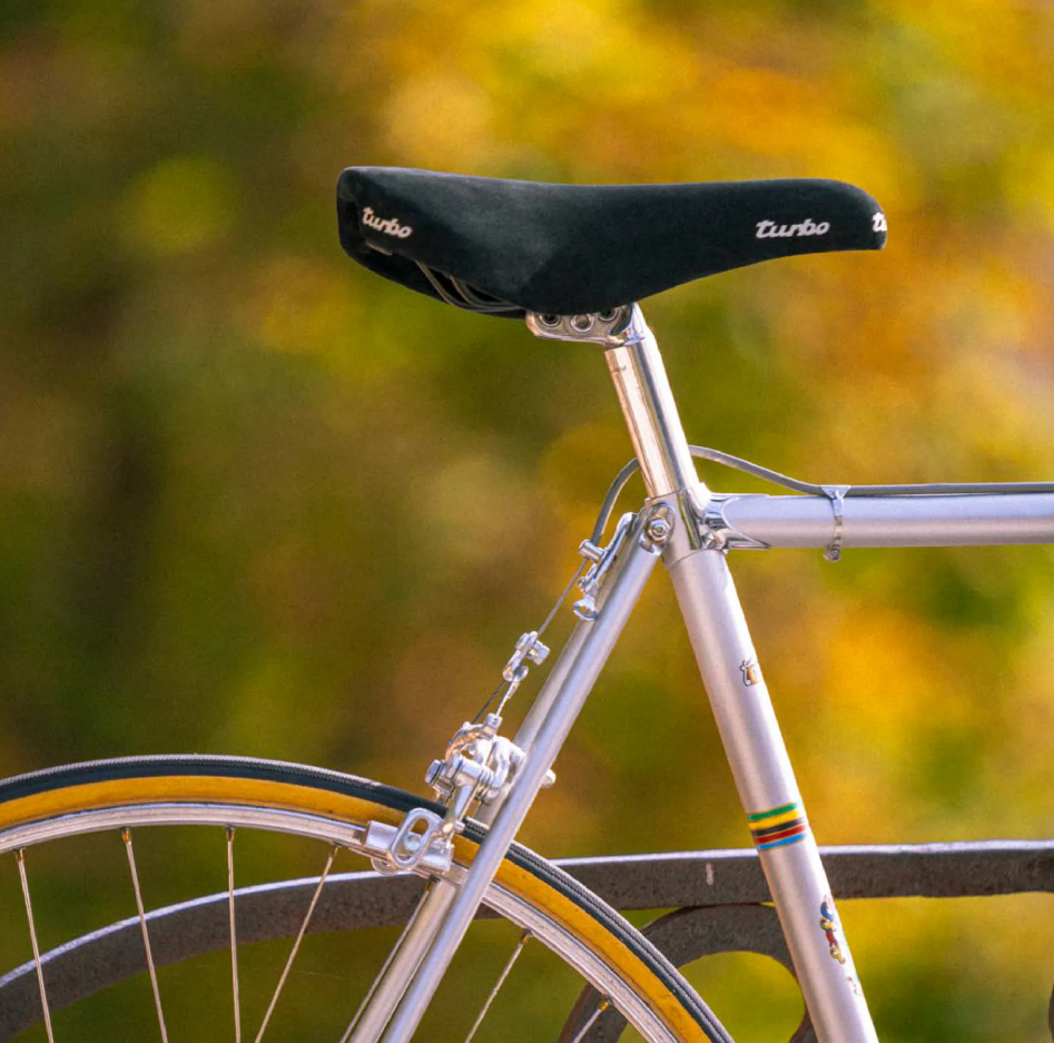 Selle Italia Turbo 1980 Nubuk Leather FeC Alloy Rail 146 x 275mm