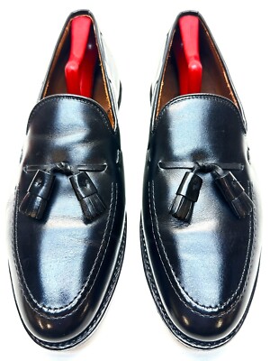 Mens Allen Edmonds Grayson 8217 Black Leather Tassel Loafer  display picture 2