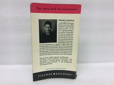 Franz Kafka - Das Urteil, written in German, 1962, Fischer