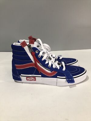 VANS Sneakers Sk8-Hi Reissue Cap Surf the Web Blue Red Size 6 NEW