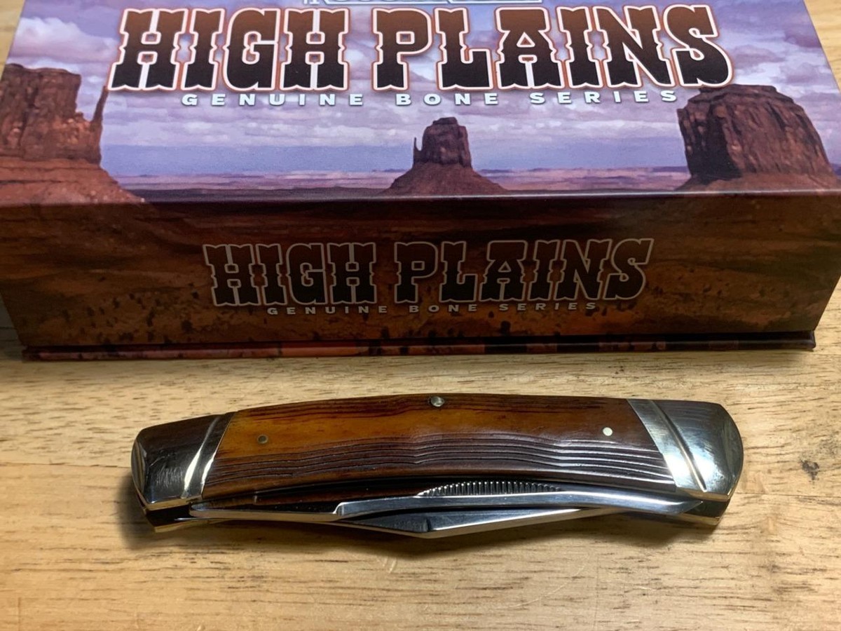 Rough Ryder High Plains Series Brown Sculpted Bone Moose 4 1/4