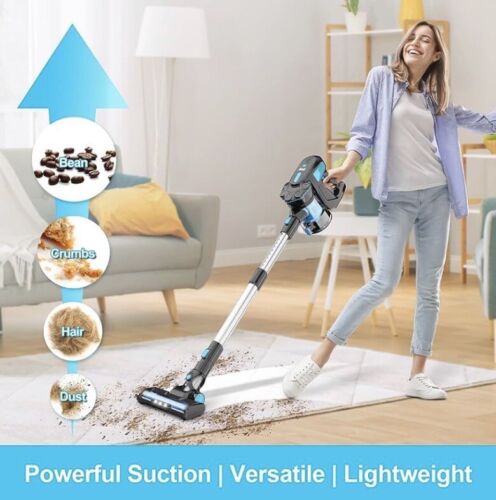 INSE Cordless 6-in-1 Vacuum: 45min 2200mAh for Home & Cars.