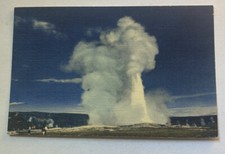 Vintage Postcard ~ Old Faithful, Union Pacific Railroad~ Yellowstone Wyoming WY