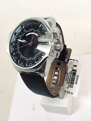 New Diesel DZ4320 Men's Mega Chief World Time Watch , Black Dial ,NO BOX