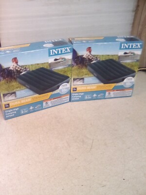 Lot of 2- Intex Dura-Beam Standard Twin 10'' Airbed 64732E