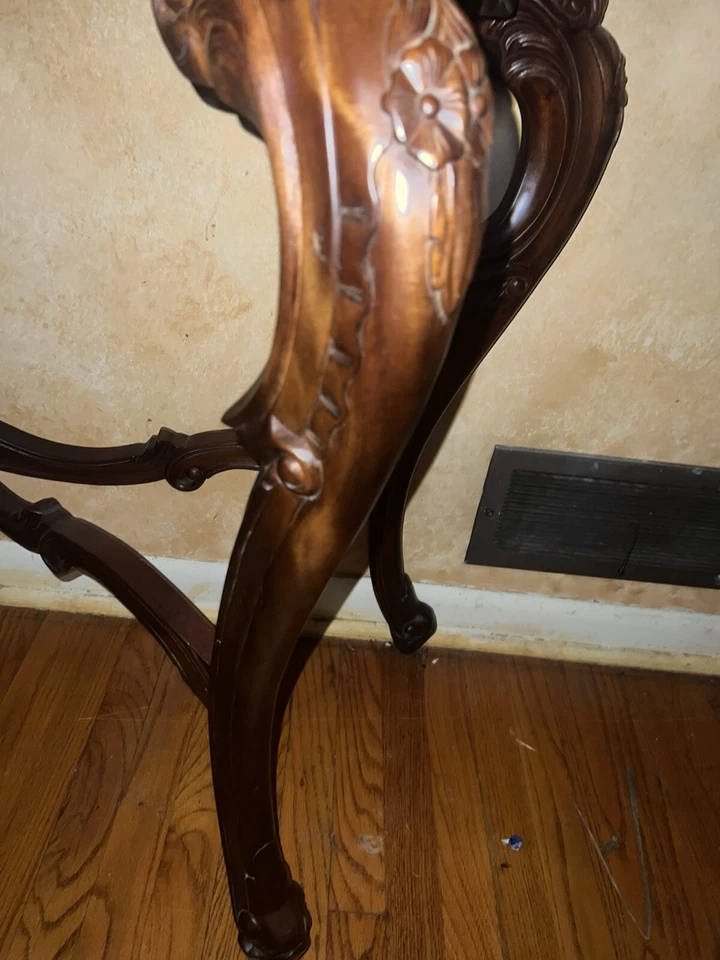 Italian Rococo Style Marble Top Console Table - Image 4 of 4