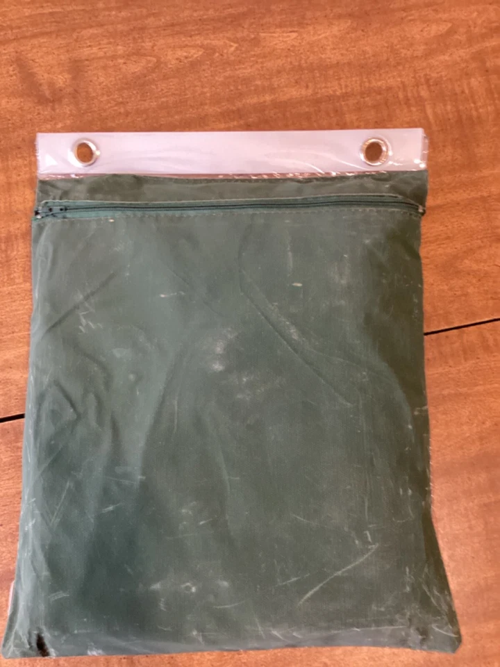 Custom LeatherCraft Size 2XL 3 PC PVC Rain Suit, Green 0.35mm Backing. New - Image 2 of 3