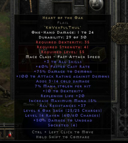 D2 Diablo 2 Resurrected Non LADDER PC Xbox Heart of the Oak 37 HOTO