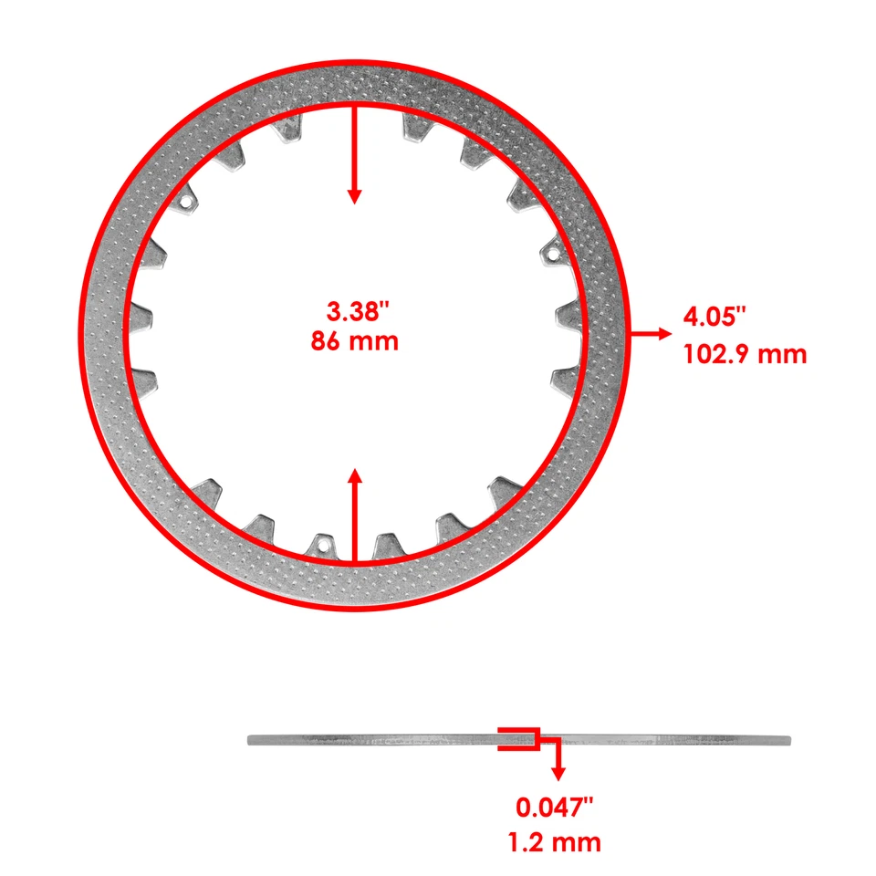 Placa de embrague Caltric 2P2-E6324-00-00 para Yamaha TTR110E 2008-2021 todoterreno Foto 2 de 4