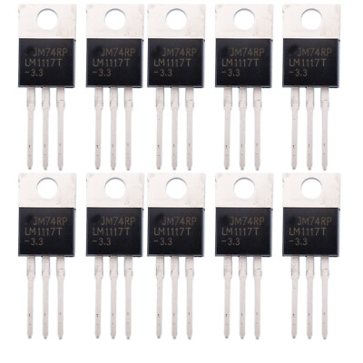US Stock 10pcs LM1117T-3.3V LM1117T 3.3V Low Drop-Out Voltage Regulator TO220
