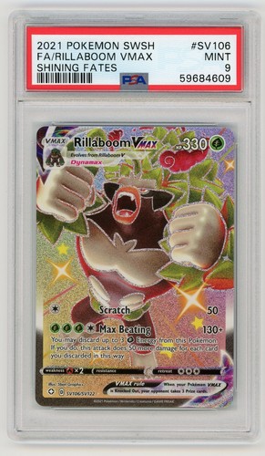 Rillaboom VMAX graded PSA 9 for sale on eBay