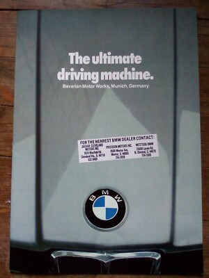1981 BMW 528e 320i 633CSi 733i Sales Brochure M1 Pro-Car Motorsport Catalog