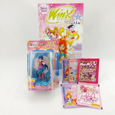 Winx Club Magic Light Cosmix Musa Figure, Issue 1 Comic Book & Panini Stickers