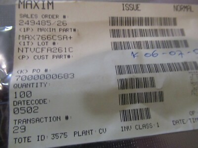 2 PCS MAX766CSA MAXIM