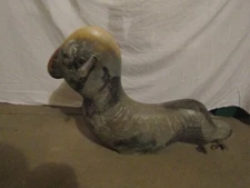 VINTAGE JE BURKE CO PLAYGROUND PARK ALUMINUM SPRING COIL RIDE ON WORM CHILD TOY