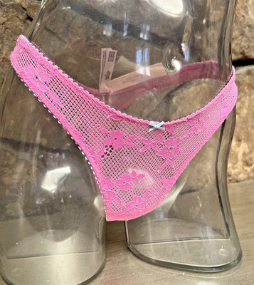 Victoria's Secret Tease High Leg Scoop THONG Panty Sz XS New Peony/Waterfall NWT