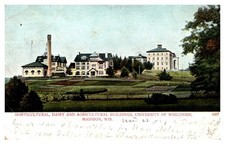 1907 Agriculture Buildings University of Wisconsin Madison Vintage Postcard