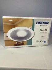 Broan 744LED Broan LED Recessed Fan/Light, Energy Star qualified, 70 CFM, 1.5 So