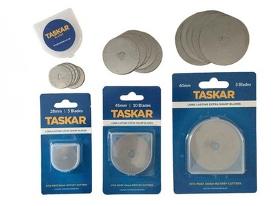 Taskar Rotary Cutter Blades 28mm, 45mm, 60mm Olfa Dafa 1, 5, 10 Pack