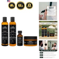 Complete Beard Grooming Kit, Made in the with All-Natural Ingredients - Bear...