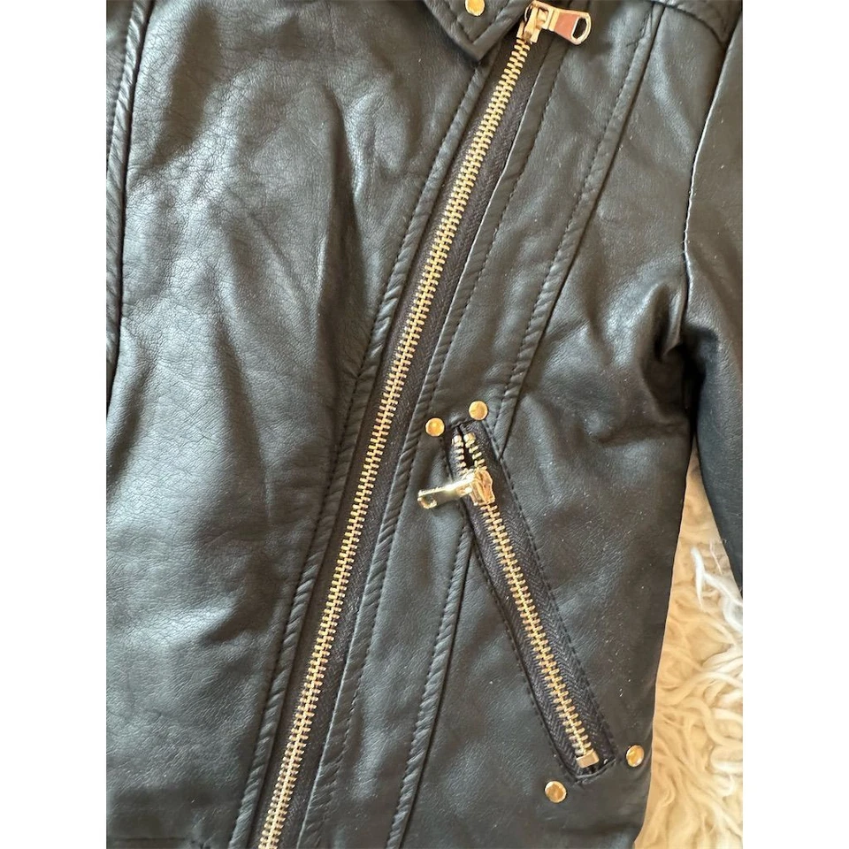 Chaqueta de Moto C&C California Niñas Negra Tachonada Talla 6 Escena Emo Rock Unicornio Foto 4 de 4