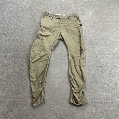 G-STAR RAW Herren Jeans Chino Hose W32 L32 3301 Chino Loose Tapered 18020 Beige