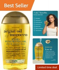 3.3 Fl Oz Extra Strength Argan Oil Serum for Damaged Hair - Hydrating Hair Oil