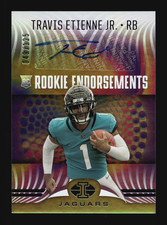 2021 Panini Illusions Rookie Endorsements Travis Etienne Jr Auto RC Rookie #/125