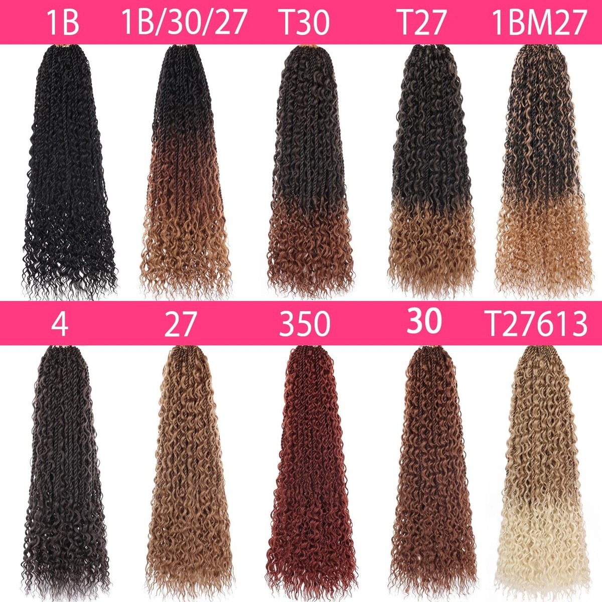 9 Packs 24 Inch Senegalese Twist Crochet Hair with Curls Pre