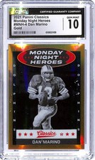 2021 Classics Dan Marino Monday Night Heroes Gold /75 CGC 10 Dolphins