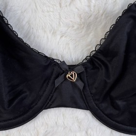 Victoria's Secret Body by Victoria Smooth Black Unlined Demi Underwire Bra 34DDD