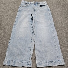 Gap Womens Sz 12/31 High Rise Wide Leg Ankle Crop Jeans Stretch Denim Light
