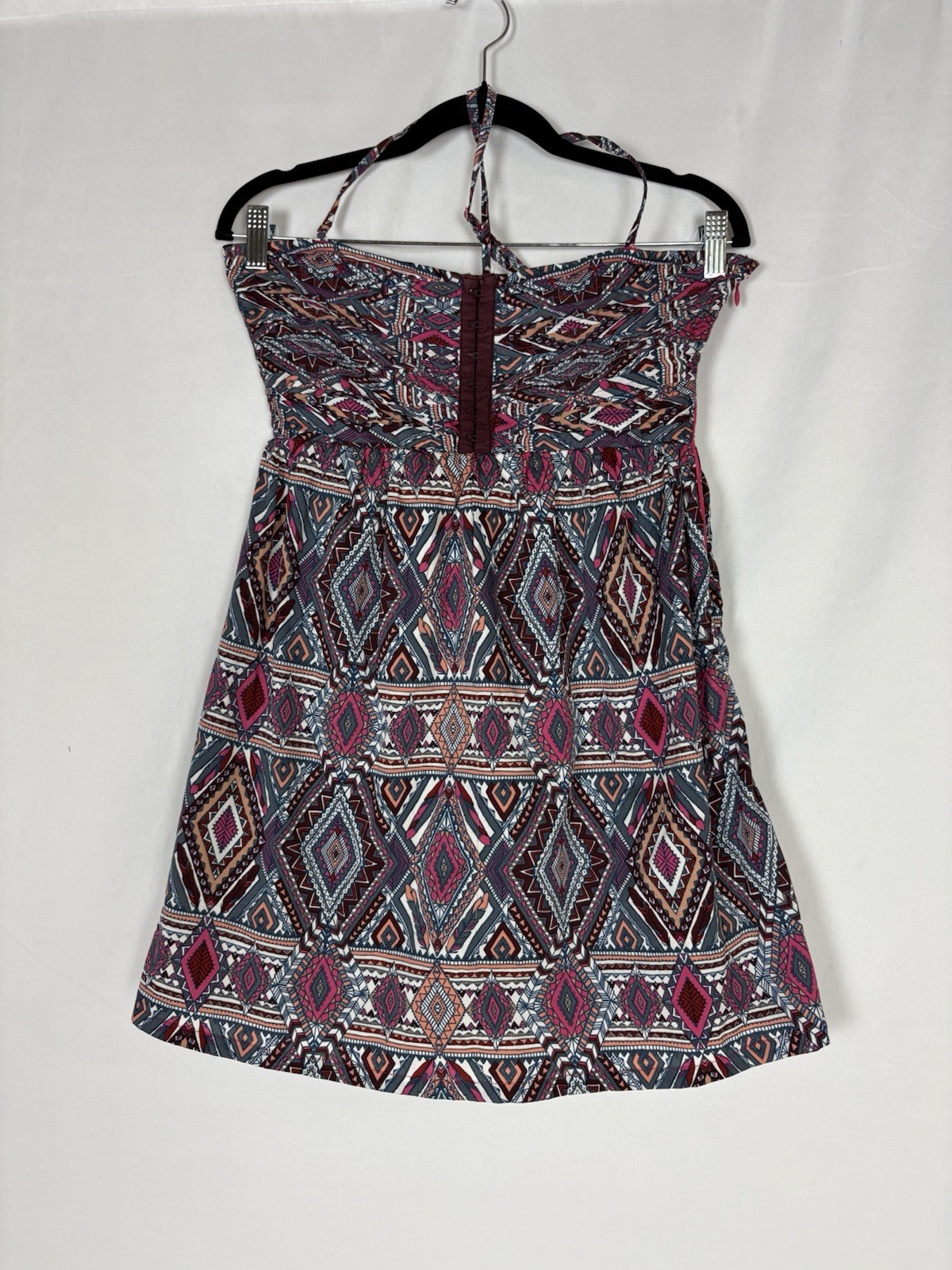 Billabong Dress Womens Medium Multicolor Aztec Stripe Sundress Spaghetti Strap