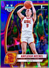 2025 1st Bowman U Chrome Kayleigh Heckel Purple Wave Rookie RC #43 Trojans