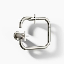 KOHLER Billet K-28678-3-SN Wall Mounted Pot Filler Cross Handles Polished Nickel