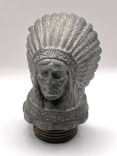Vintage Guy Motors Indian Head radiator Mascot 6" high