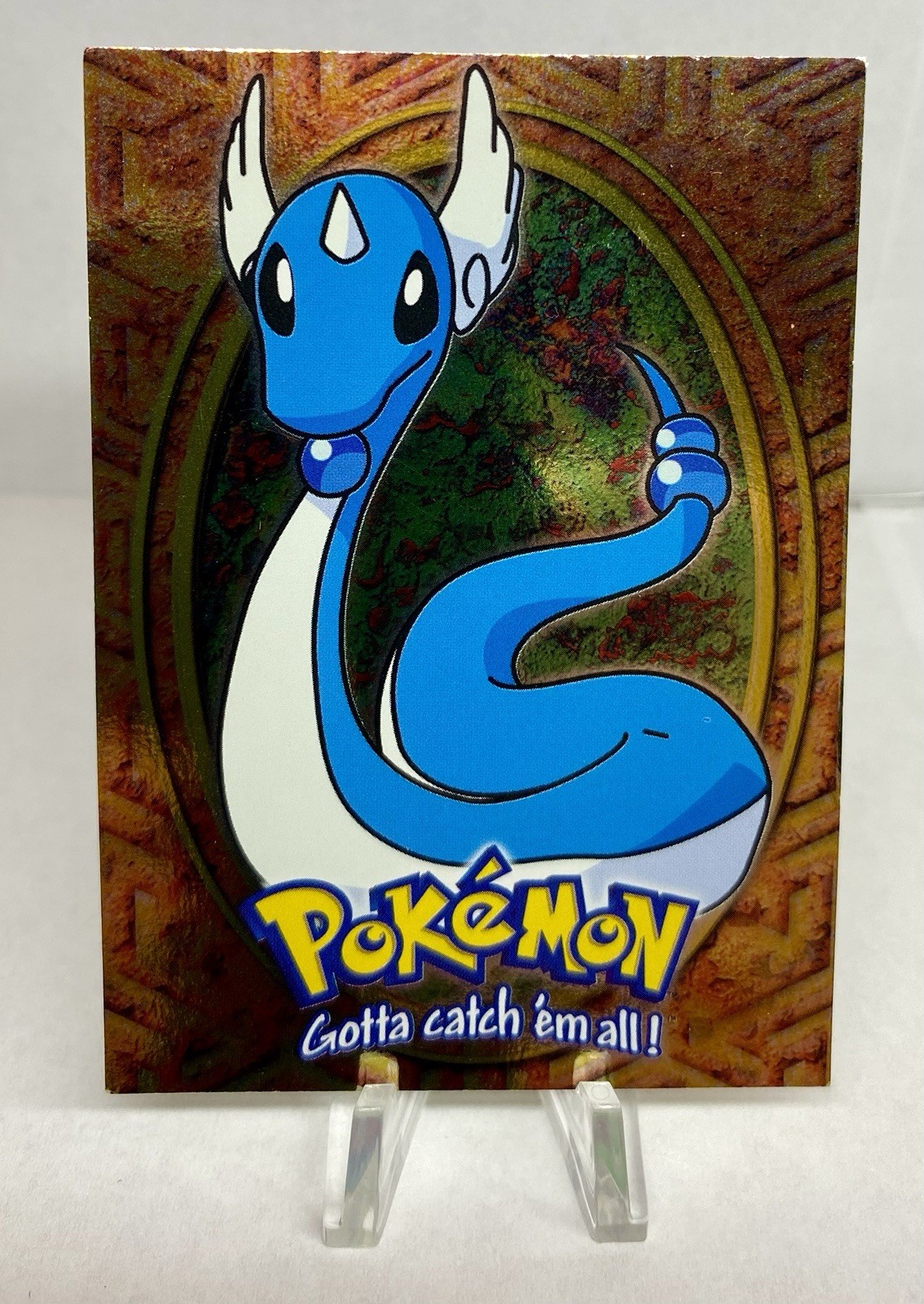 Dragonair E11 of 12 - Blue Logo - SILVER HOLO - TOPPS POKEMON CARD - MP/LP