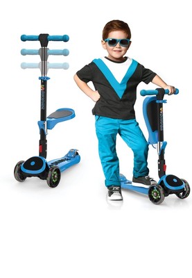 SKIDEE Kick Scooters for Kids (Suitable for 2-12 Year Old) Adjustable Height ...